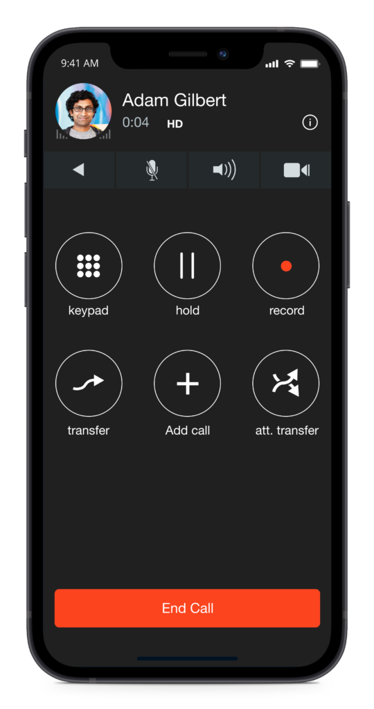 iOS Talk Call Card
